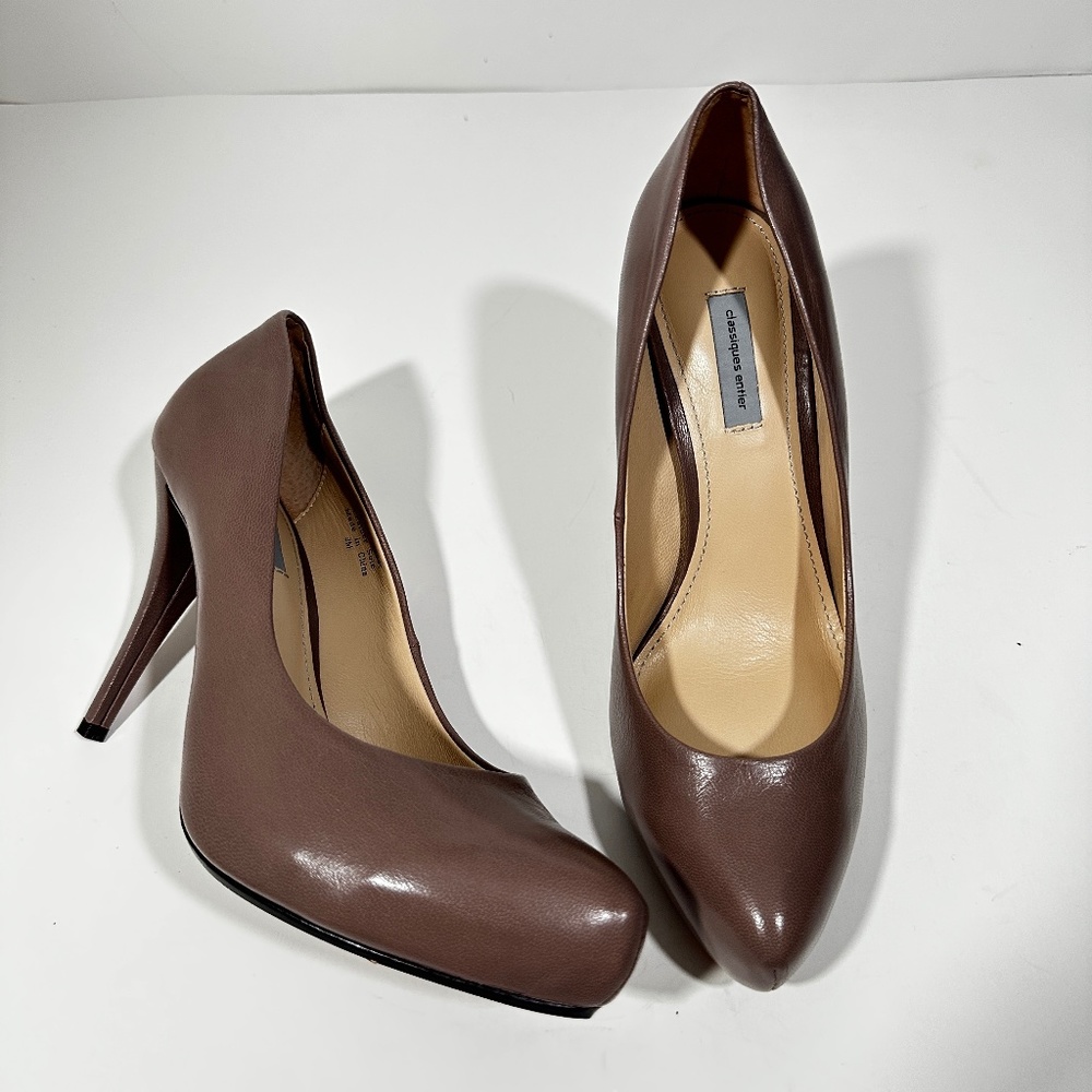 NEW Classiques‎ Entier [ Womens 9 ] Pointy High Heel Pumps in Taupe Brown